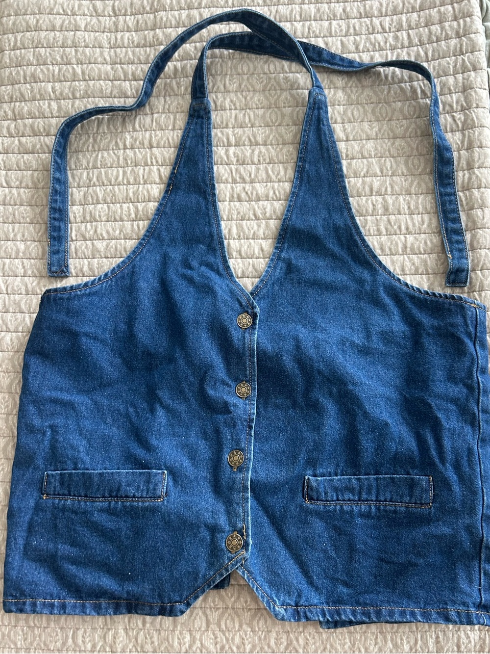 Lioness denim halter top, size M